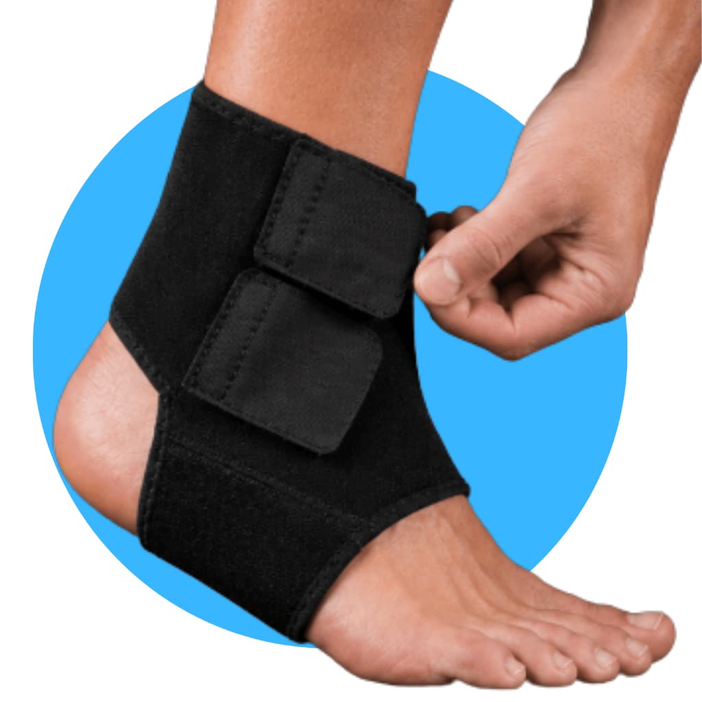 Tornozeleira Alta Compressão Ajustável Neoprene Alivio Dor Ortopédica Esporte Proteção