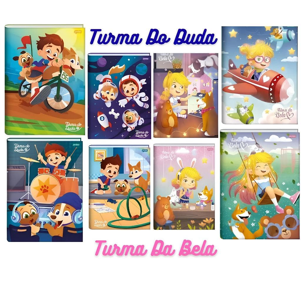 CADERNO BROCHURAO 80FLS TURMA DO DUDA E BELA JANDAINHA