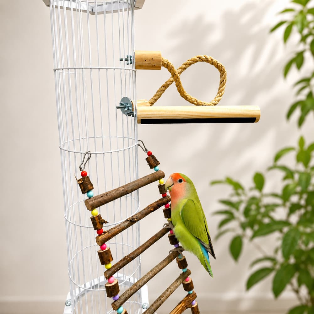 Poleiro Lixa G + Sisal 60cm + Escada 60cm