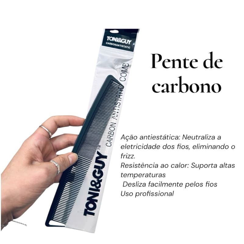 Pente de Carbono Resistente ao Calor para procedimento químico e Corte de Cabelo.