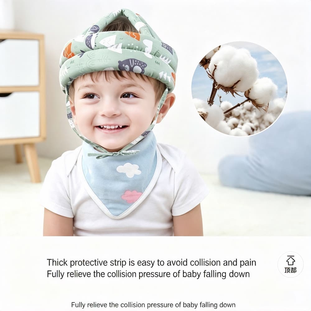 Chapéu De Proteção Ajustável Anti-Colisão Capacete De Segurança Para Bebês