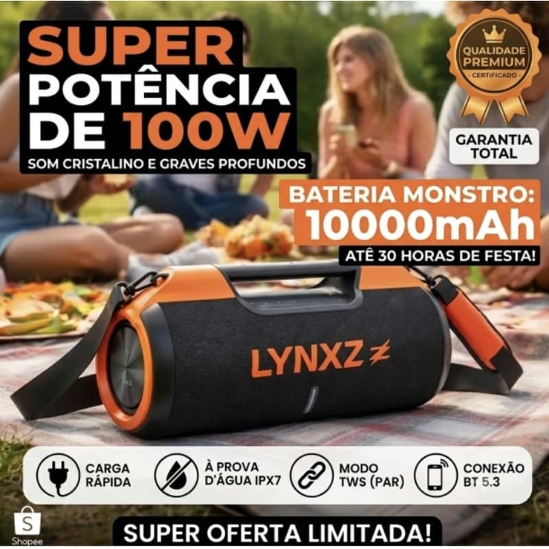 Caixa de som A prova D água 100w com Bateria de mais de 10000 mah