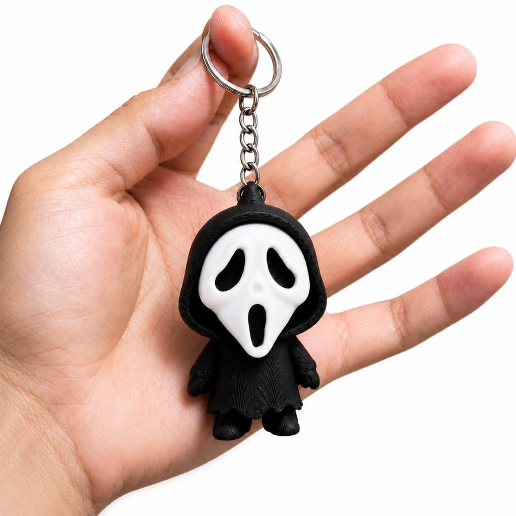 Chaveiro Miniatura Ghostface Pânico Filme Decoração Presente Geek Acessório Exclusivo
