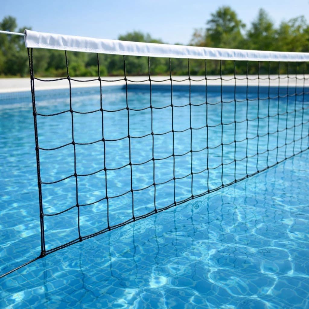 Rede de Biribol 1 Lona Volei de Piscina Fio 2mm Seda 4,50x0,80 Sports Mania