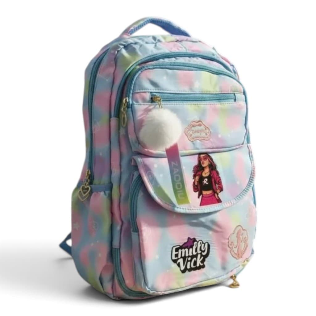 Mochila Escolar De Costa EMELY VICK Feminina - Espaçosa, Resistente e Confortável