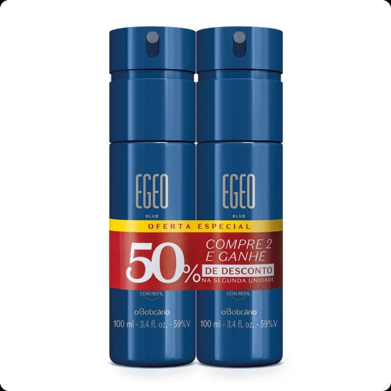 Kit Body Spray Desodorante Egeo Blue 100Ml (2 Itens)