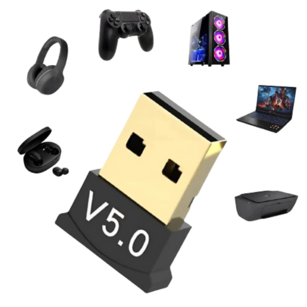 Adaptador bluetooth 5,0 Para Pc Notebook Conectar Controle Ps4 Ps5 .