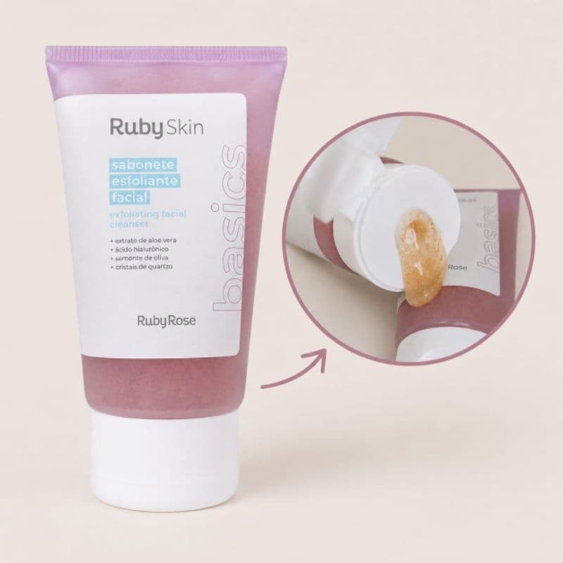 Sabonete Esfoliante Facial Ruby Skin Ruby Rose - Hbs3400