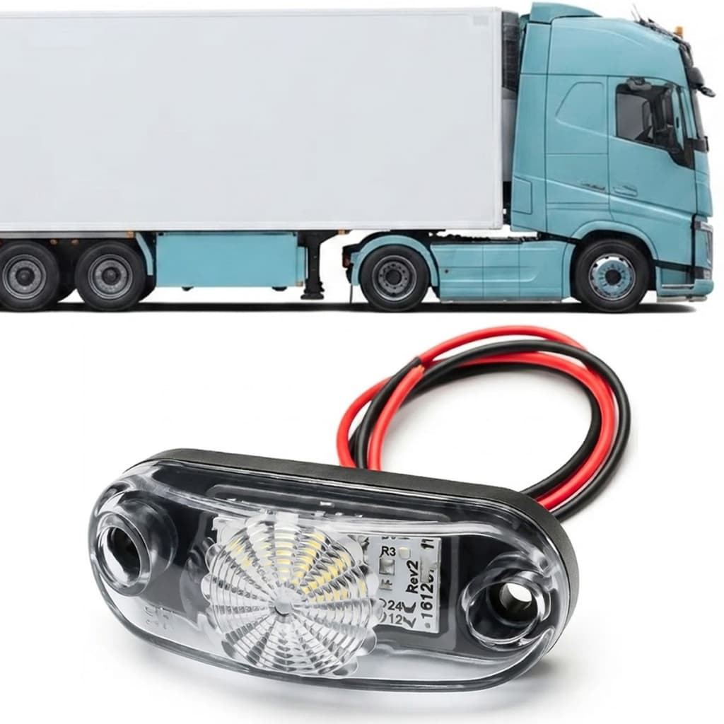 LANTERNA DELIMITADORA UNIVERSAL PLACA BAU CARRETA LED BIVOLT CRISTAL