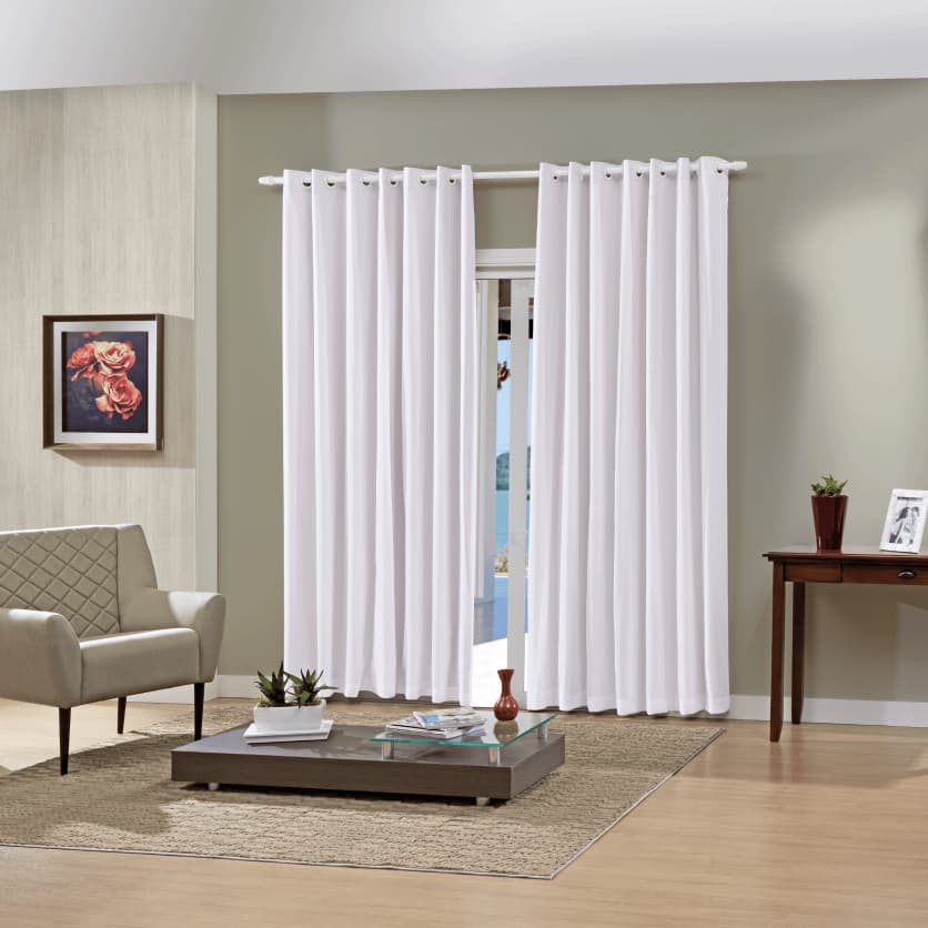 Cortina Blackout Pratika Lisa para Sala e Quarto – Cortina Decorativa Lisa – Medidas 2,60x1,70 / 2,60x2,30 / 3,60x2,50