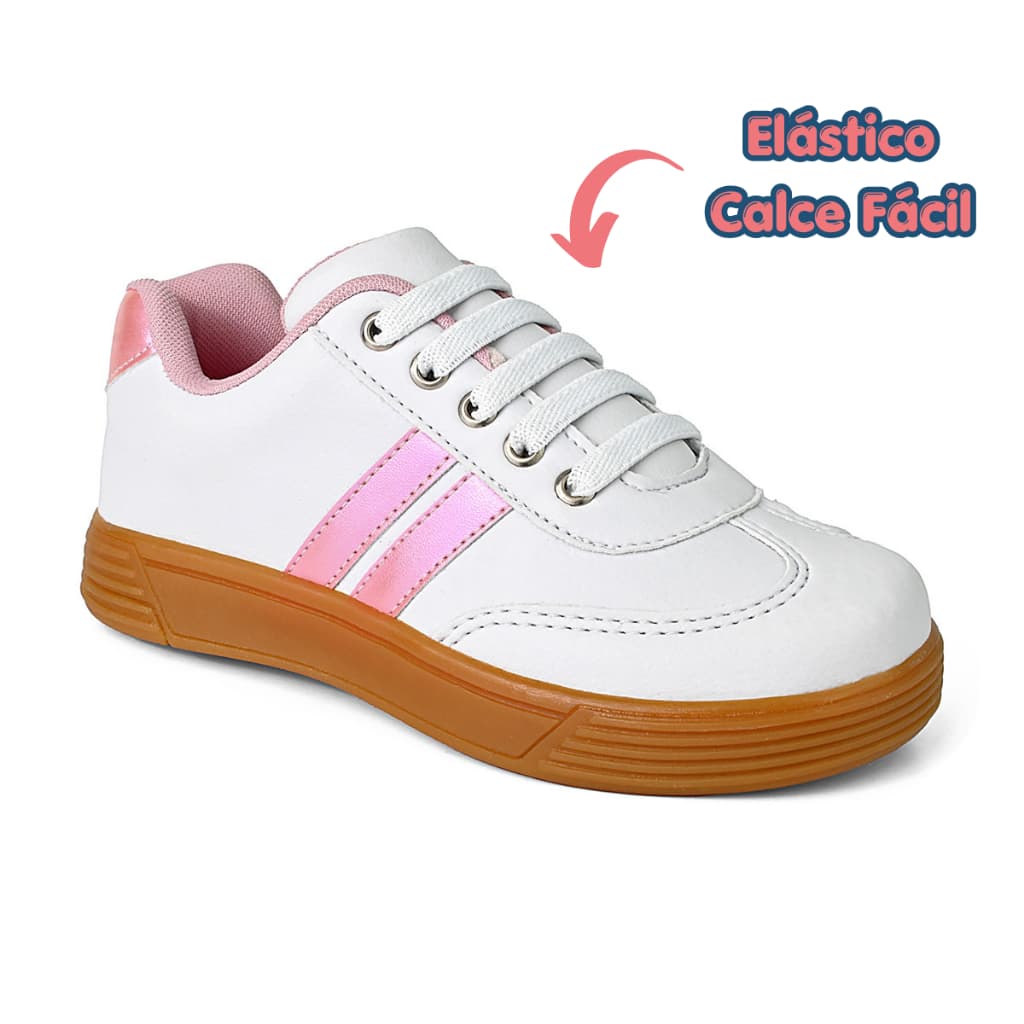 Tênis Infantil Menina Tenis infantil feminino Casual Confortável Leve Fácil Escolar Social