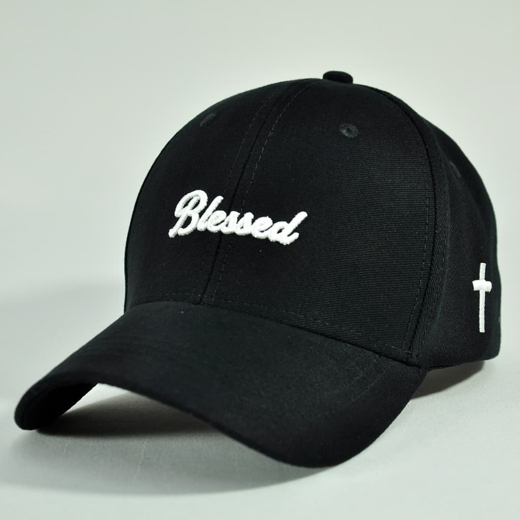 Boné Blessed Moda Masculino DadHat Aba Curva Ajustável Casual Streetwear Abençoado Premium Fé Gospel