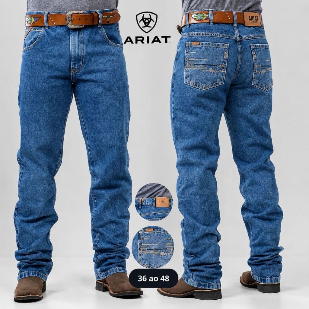 Calça Jeans Texas Farm Original Masculina | Country Premium | Jeans Escuro | 38 ao 48