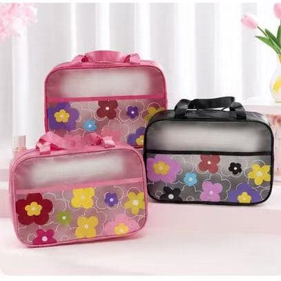 Bolsa Organizadora Floral Multifuncional com Zíper e Alça