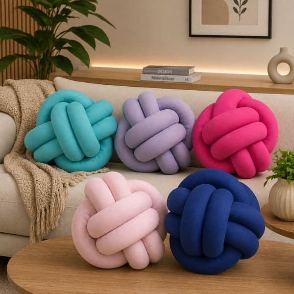 Almofada Nó Nozinho Escandinavo Decorativa Diversas Cores
