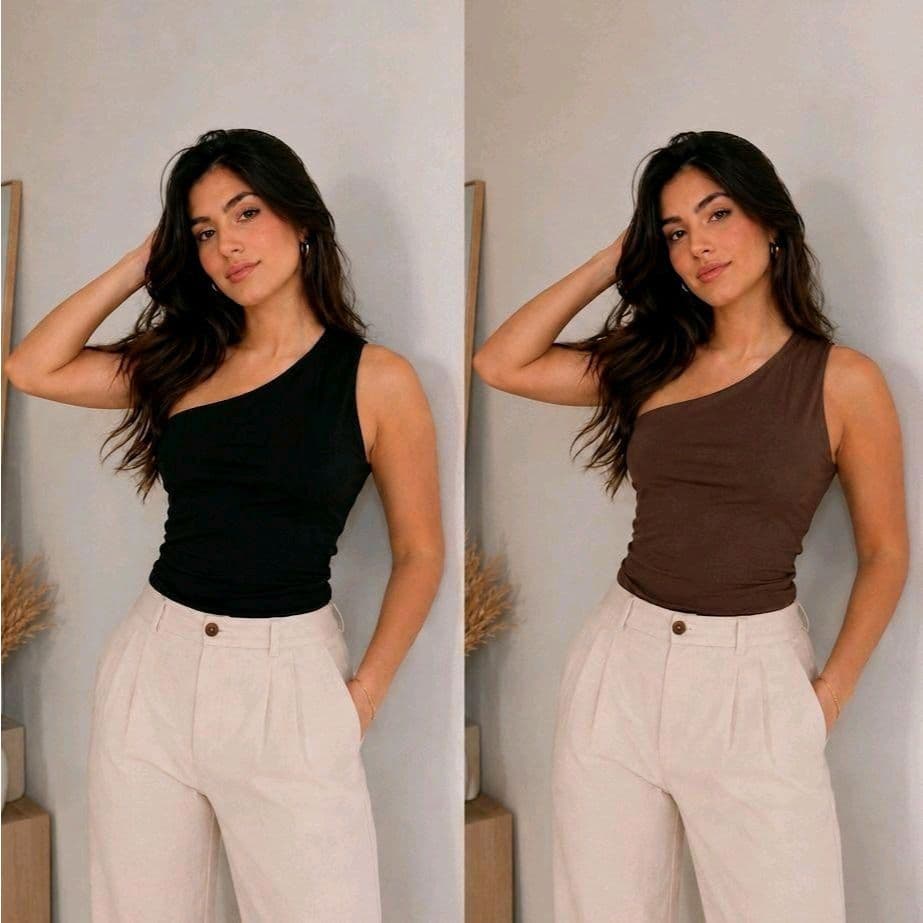 kit 2 blusas gloss camiseta feminina ombro só suplex premium com forro mula manca básica