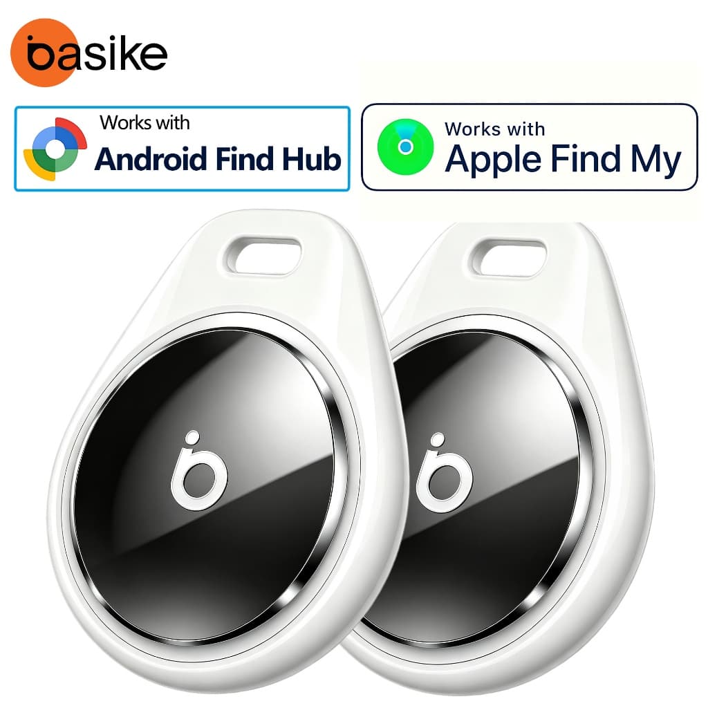 Basike Rastreador Localizador Smart Tag Compatível para Apple Buscar e Android Google Find Hub Bluetooth GPS