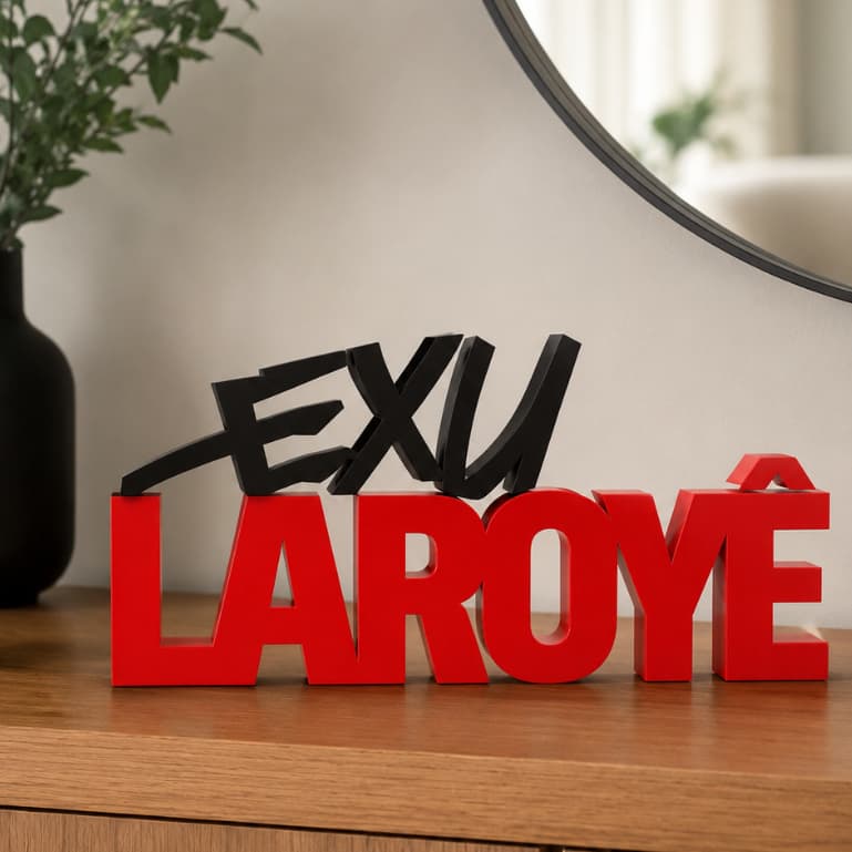 Decoração Exclusiva Laroye Exu Vermelho e Preto | Afro-Religiosa, Terreiro, Umbanda, Candomblé