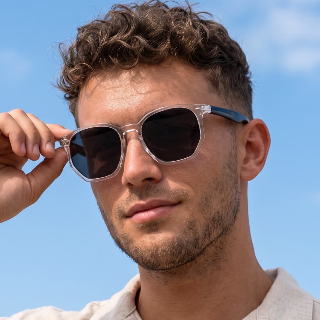 Óculos de Sol Hexagonal Escuro Premium Classico Tendencia Moda Basico uv400 Masculino Feminino Y2K