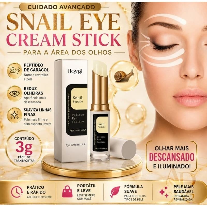 Hoygi Creme Anti-Rugas Para Os Olhos De Caracol Reduz Círculos Escuros E Bolsas Sob Hidratante Firmador 3g