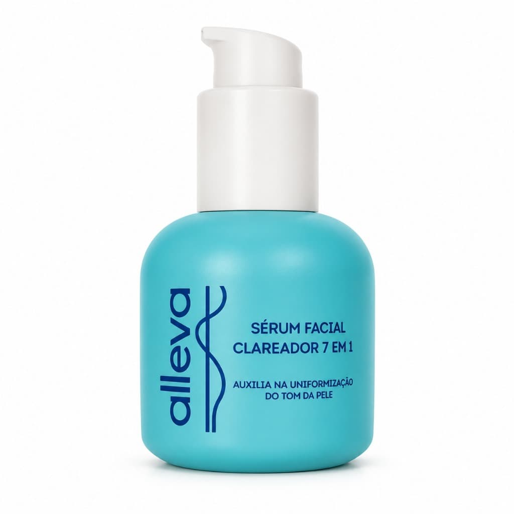 Sérum Facial Clareador 7 em 1 Alleva Anti Manchas Uniformiza o Tom da Pele Hidratação Intensa