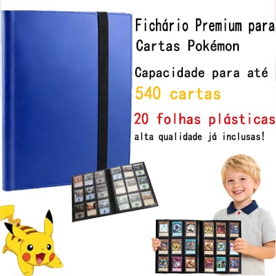 Pokémon Magic Yugioh Photocards - Acomoda 540 Cartas - Várias Cores Disponíveis