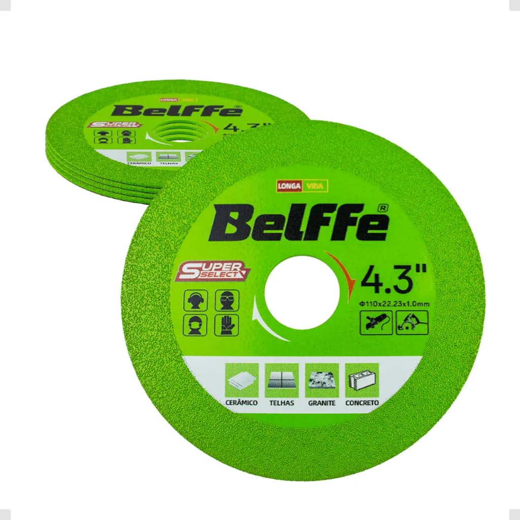 Kit 30 a 100 Discos Corte De Vidro Espelho E Garrafa 110mm Furo 22mm Esmerilhadeira