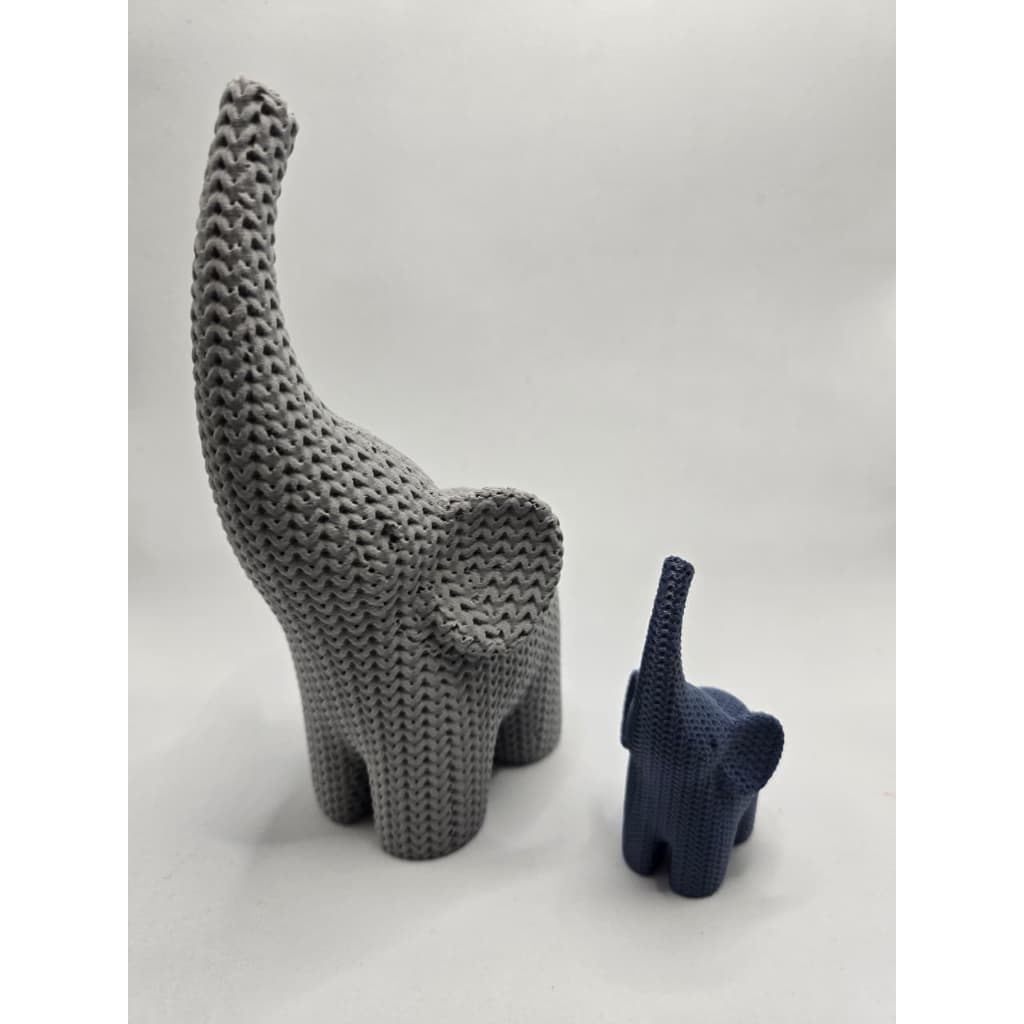 Elefante Decorativo em Estilo Tricô – Impressão 3D PLA