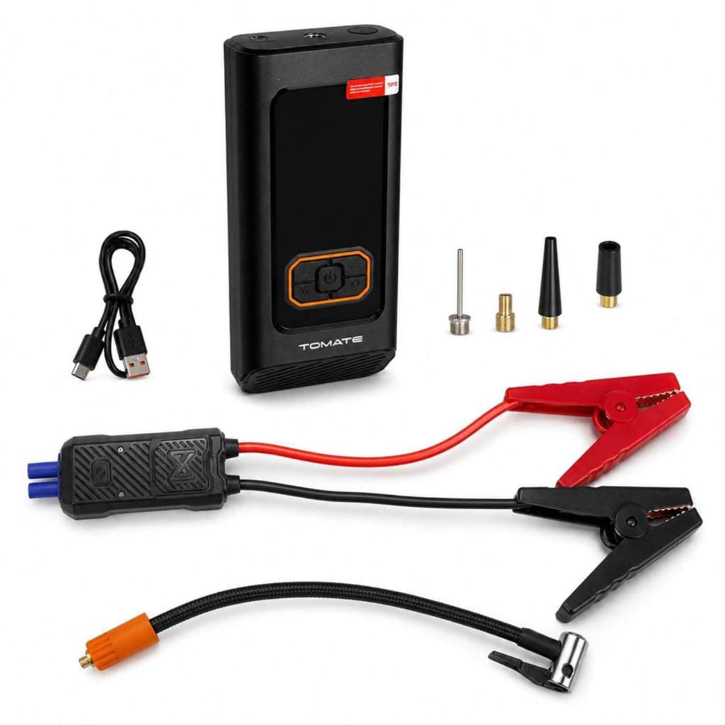 BOMBA DE AR PORTÁTIL DIGITAL PARA ENCHER PNEUS DE CARRO MOTO BIKE COMPRESSOR ELÉTRICO RECARREGÁVEL COM DISPLAY LED