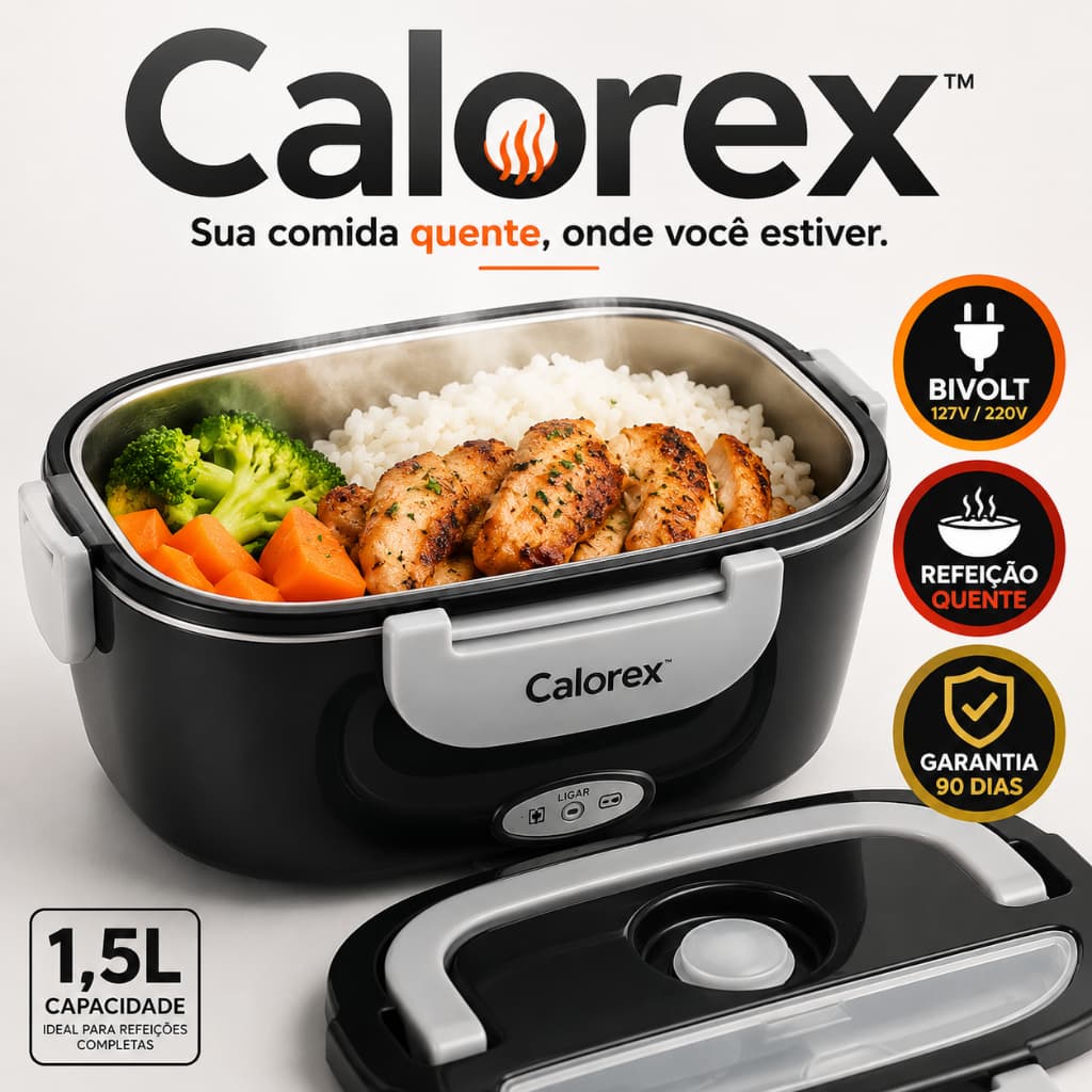 Marmiteira Elétrica Bivolt Portátil 1,5L Térmica Aço Inox Para Trabalho e Faculdade