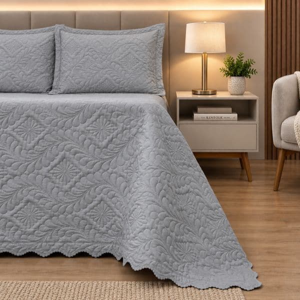 Colcha Cobre Leito Camili Solteiro Queen Super King Decoração Quarto