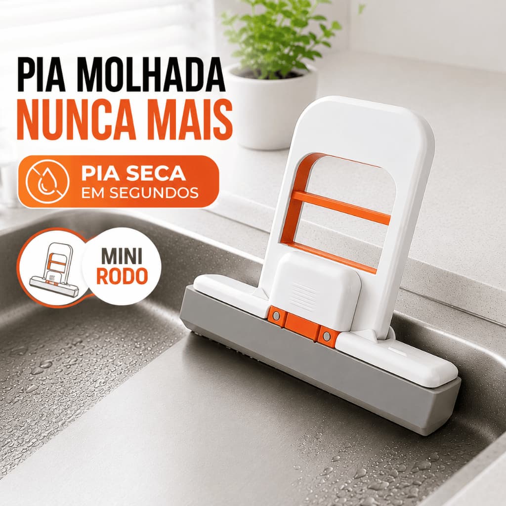 Rodinho de Pia, Mini Rodo, Rodo de Pia, Rodo Retrátil, Limpa Vidro, Seca Pia, Mini Mop