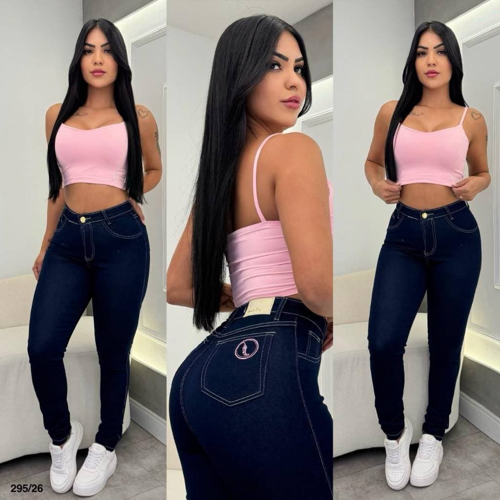 Calça Jeans Feminina Sal E Pimenta Skinny Linda Rasgada Envio Rapido Pimenta Original