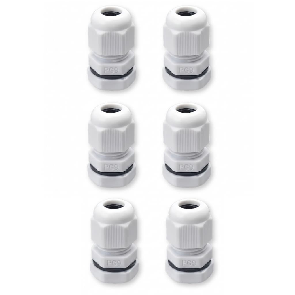 Kit 6 Conector Pg9 M16 Prensa Nylon Vedado Ip67 Protege