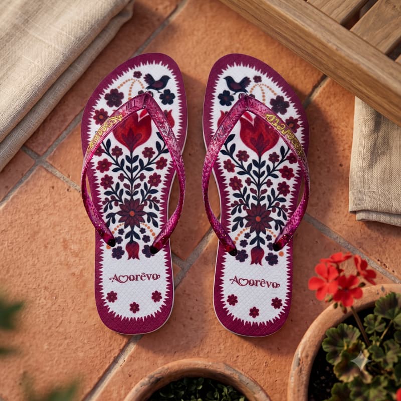 Chinelo Amorevo Feminino Estampado com Conforto Extra, Macio e Super Leve – Ideal para Uso Diario