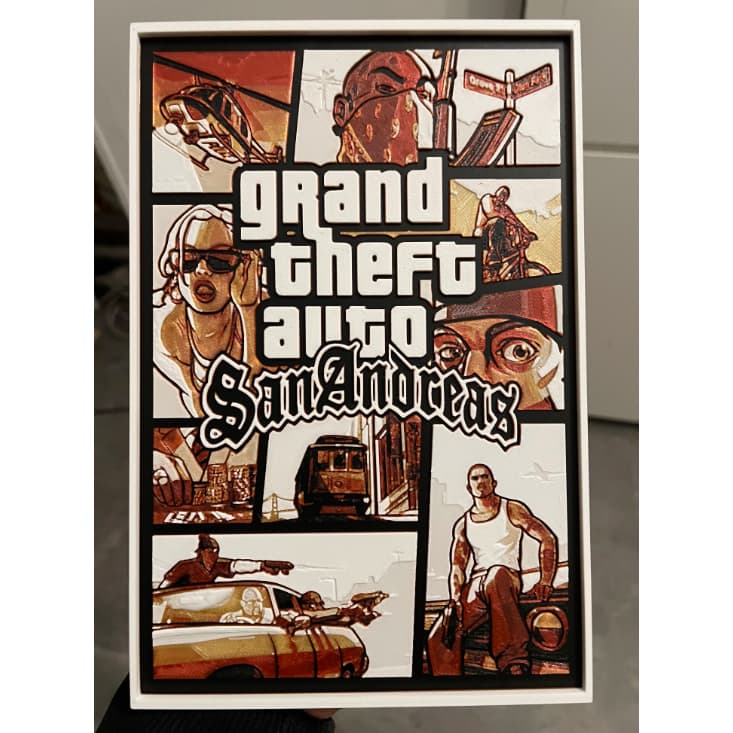 Quadro GTA VI San Andreas Vice City Liberty City Grand Theft Auto Poster Decorativo 3D