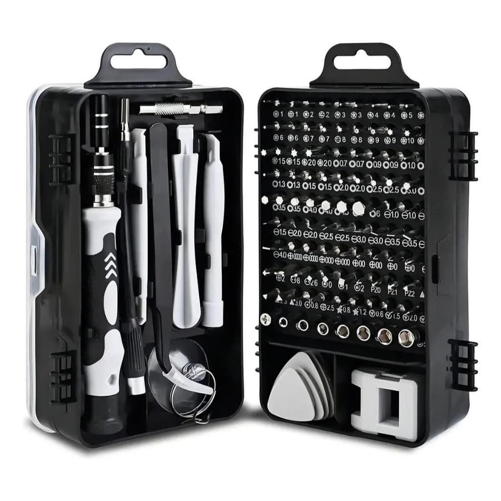 Jogo Chaves 115 pcs De Fenda Precisão 1 Kit Ferramentas P/ Manutenção Celular Notebook Tablet Reparação