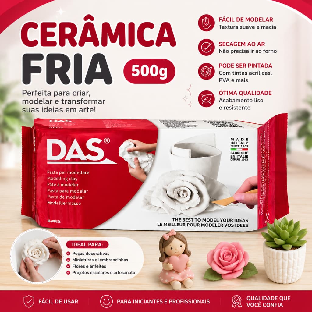 Ceramica Fria Das 500g  Branca Original Promoção