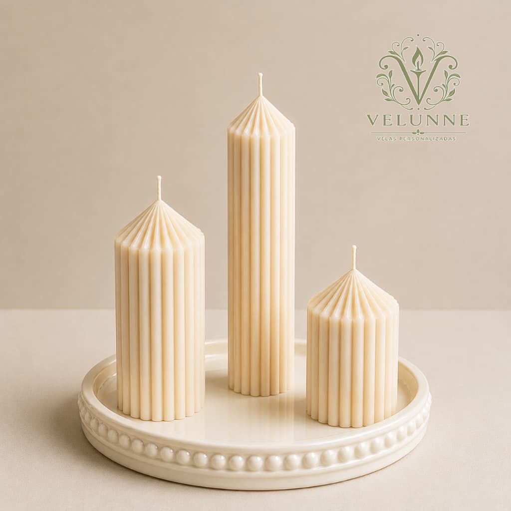 kit  3 Velas Aromaticas Decorativas Artesanais