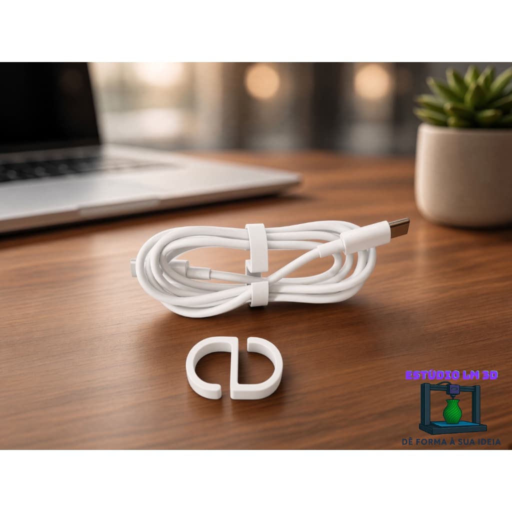 Organizador de Cabos Clips de Encaixe | Prendedor de Fios e Cabos | Suporte Organizador para Mesa