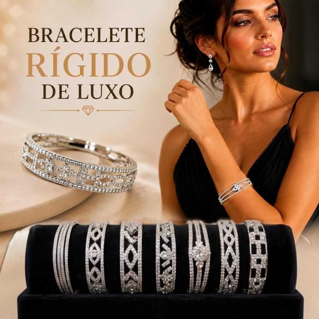 Pulseira Bracelete Strass Feminina Festa Presente