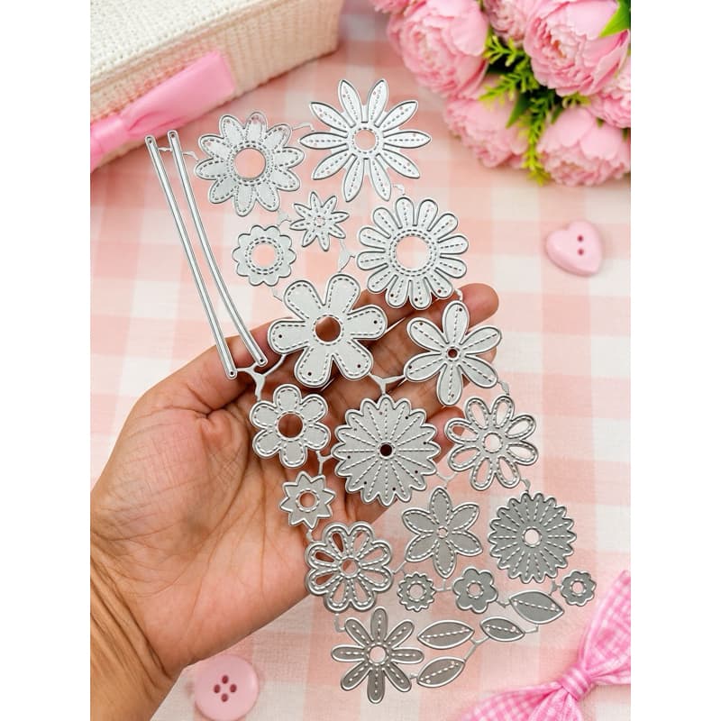 Faça De Corte E Relevo Scrapbook Mix de Flores