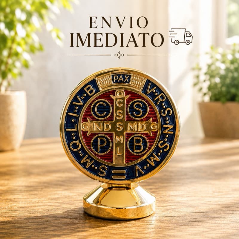 Medalha de São Bento para Painel de Carro Casa Escritório Enfeite Religioso Presente