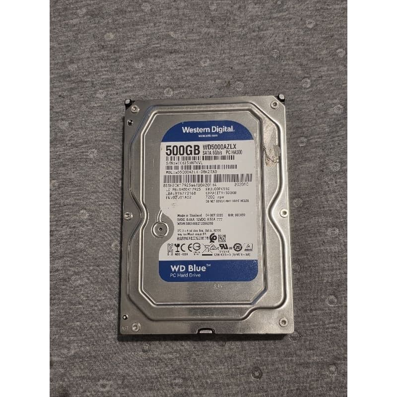 Hd Externo Interno Entrada SATA WD Blue 32Mb WD5000AZLX 500Gb ( Usado )