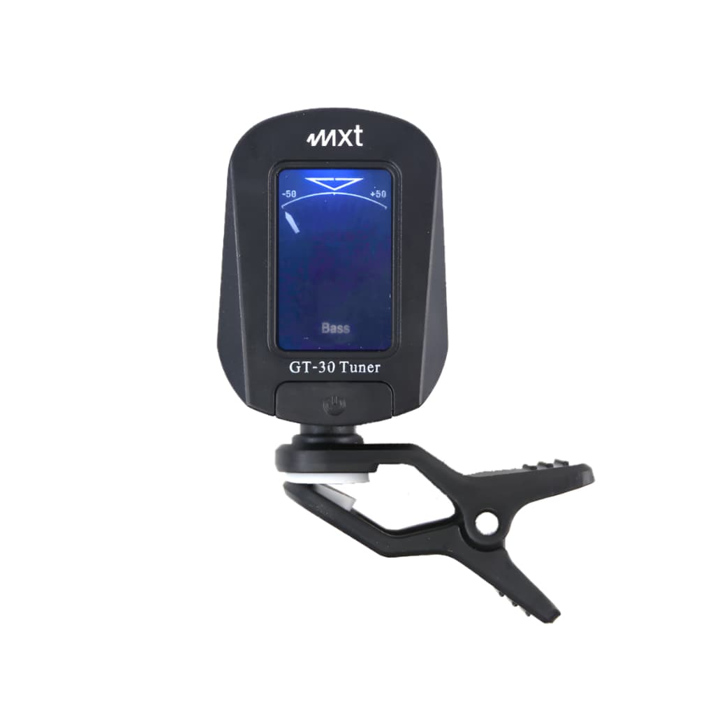 Afinador Digital Cromático Clip MXT GT-30 para Violão e Ukulele Tela Digital Portátil Preto ou vermelho  Bateria inclusa