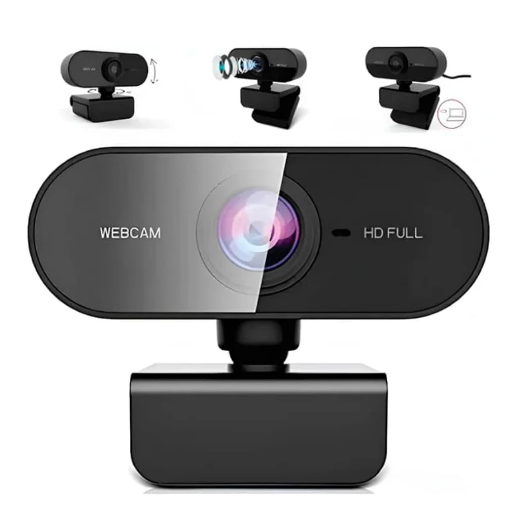 Webcam Full HD 1920x1080 USB Plug and Play Compact Design