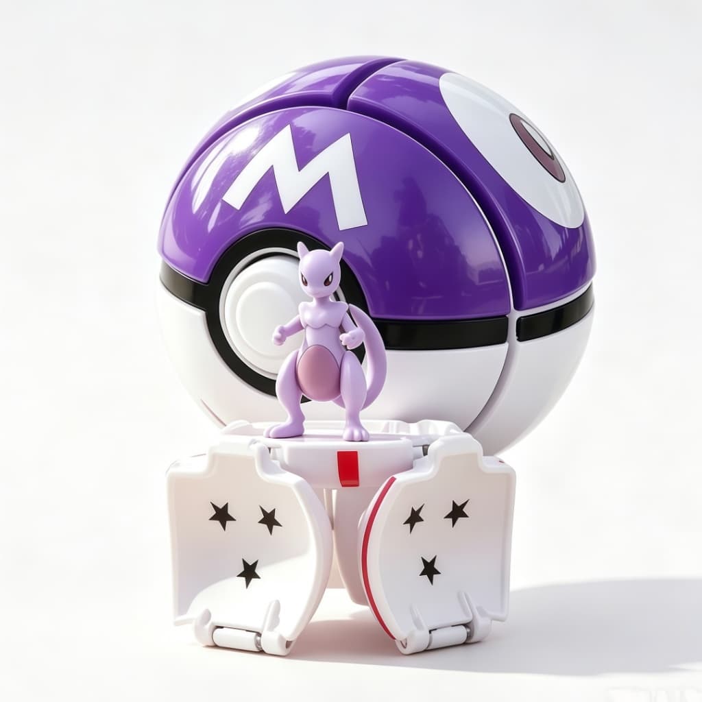 Pokebola Pokémon Mewtwo 7cm com Boneco Colecionável Brinquedo Interativo para Fãs