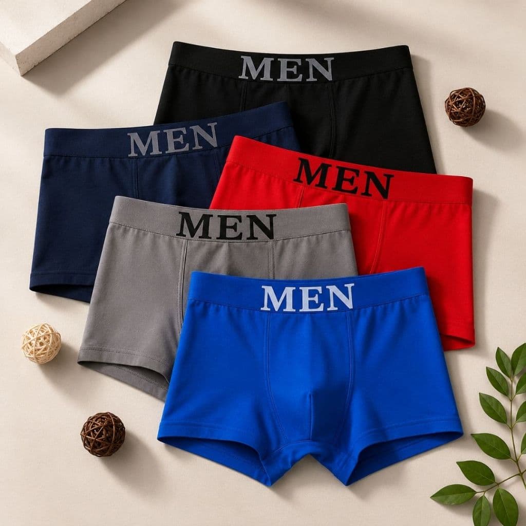 Kit 5 Cueca Masculina Sem Costura Adulto de Microfibra Premium Kit Cuecas Boxer Masculina Cueca Box