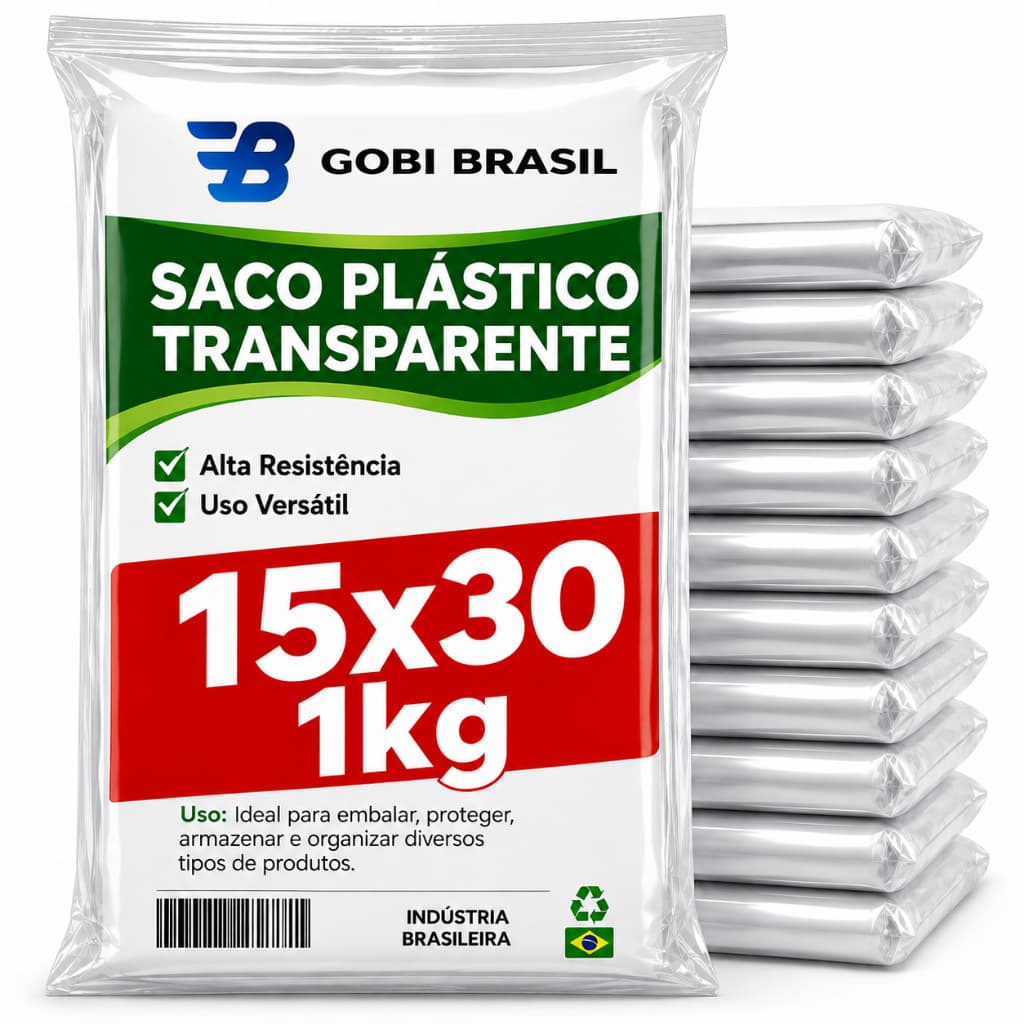 Sacos Plastico Transparente 15x30 Embalagem Plastica PEBD 1kg