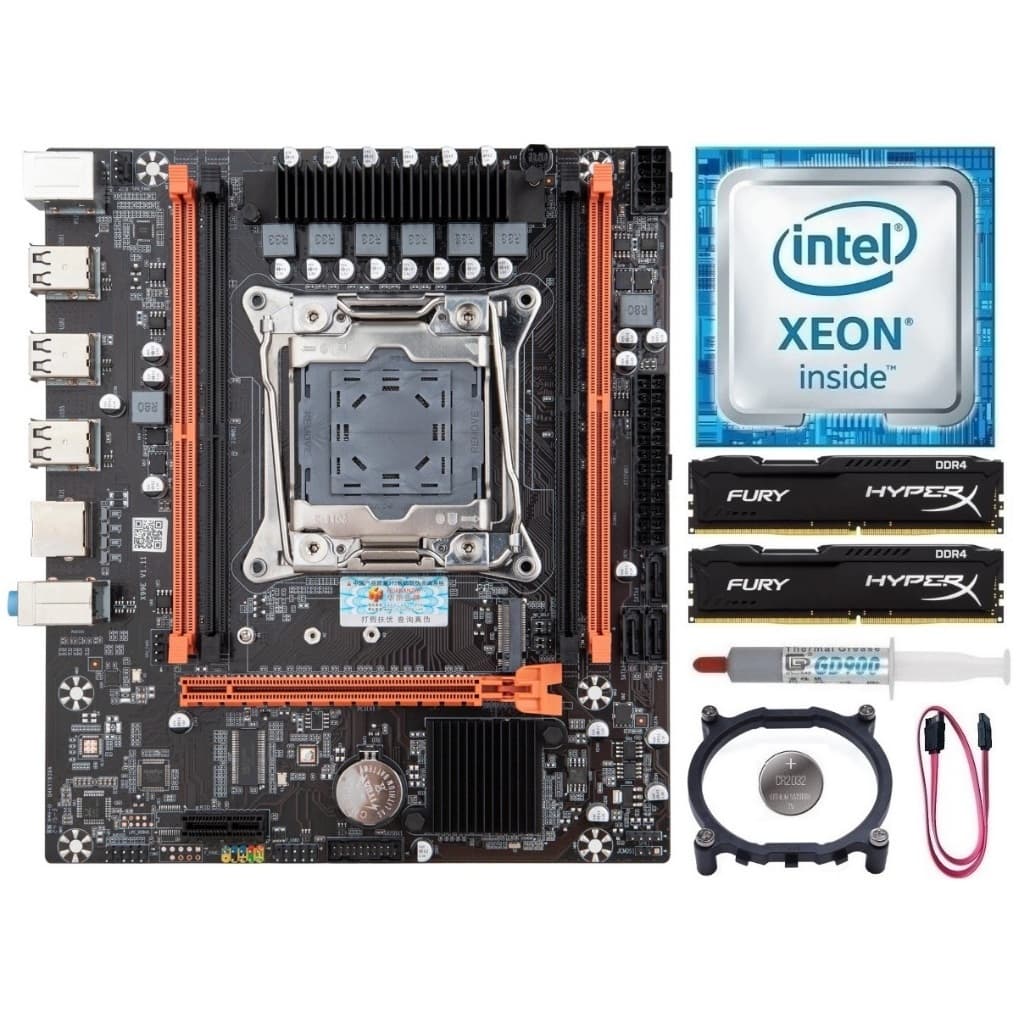 Kit Gamer X99 Xeon E5 2650 v4/ 8GB-16GB DDR4/ Pilha + Pasta
